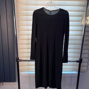 DKNY BLACK JERSEY SMALL DRESS 50% Rayon under knee length